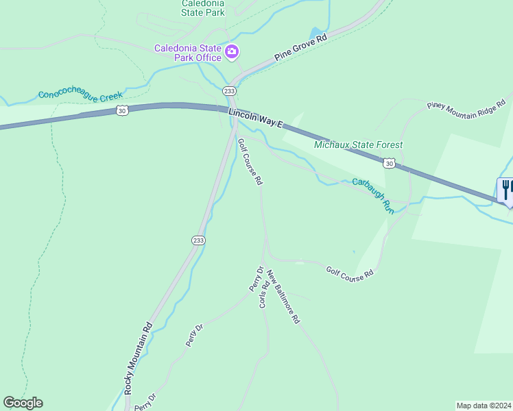 map of restaurants, bars, coffee shops, grocery stores, and more near 9842 Golf Course Road in Fayetteville