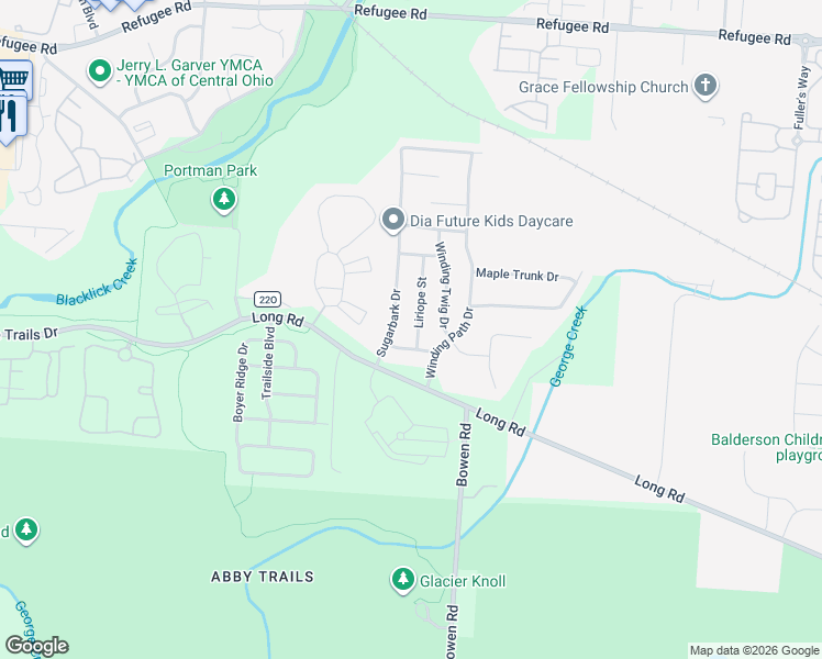map of restaurants, bars, coffee shops, grocery stores, and more near 7428 Maple Spice Avenue in Canal Winchester