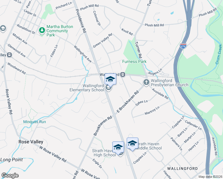 map of restaurants, bars, coffee shops, grocery stores, and more near 30 South Providence Road in Nether Providence Township