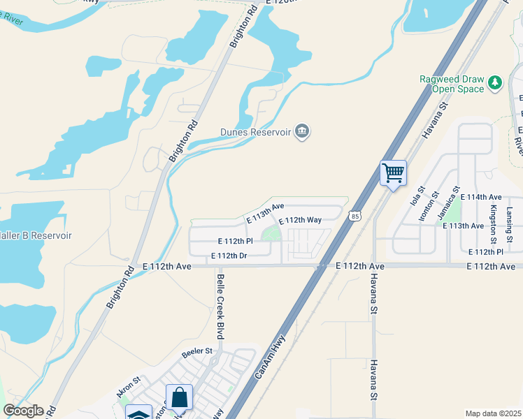 map of restaurants, bars, coffee shops, grocery stores, and more near 9933 East 113th Avenue in Henderson