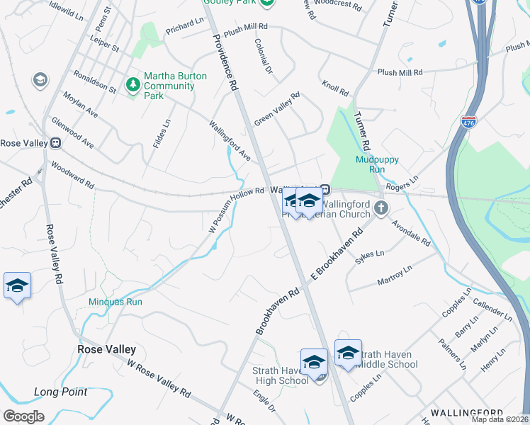 map of restaurants, bars, coffee shops, grocery stores, and more near 7 South Providence Road in Nether Providence Township