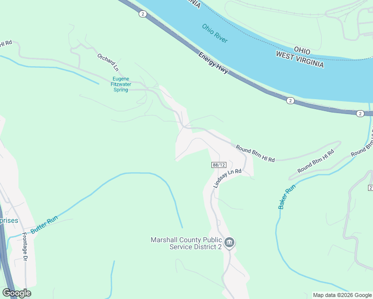 map of restaurants, bars, coffee shops, grocery stores, and more near Clearview Heights Road in Marshall County