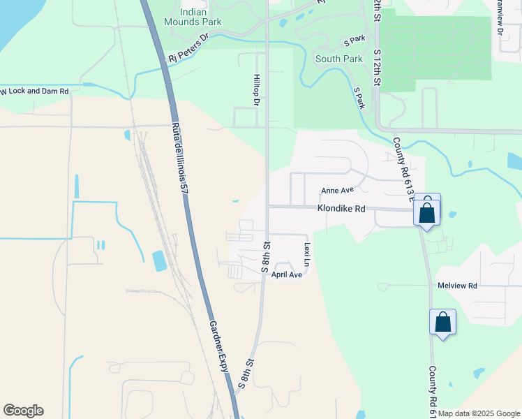 map of restaurants, bars, coffee shops, grocery stores, and more near 2332 South 8th Street in Quincy