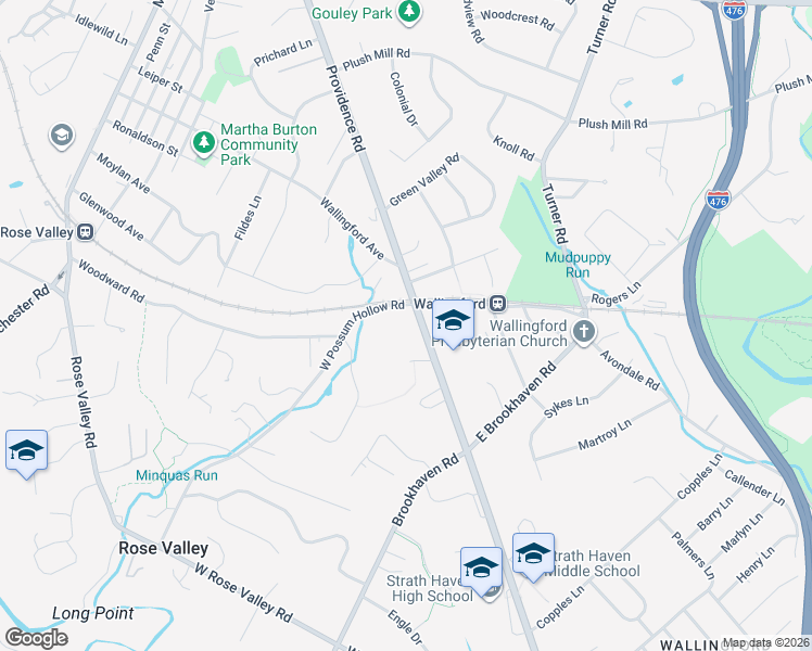 map of restaurants, bars, coffee shops, grocery stores, and more near 7 South Providence Road in Nether Providence Township