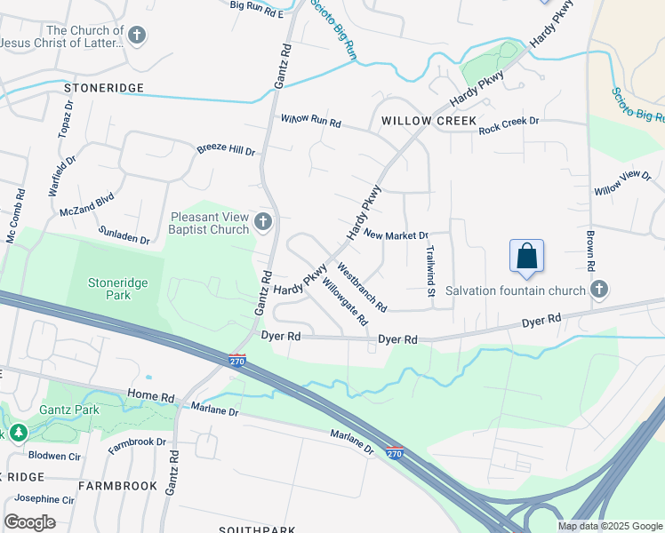 map of restaurants, bars, coffee shops, grocery stores, and more near 2023 Westbranch Road in Grove City