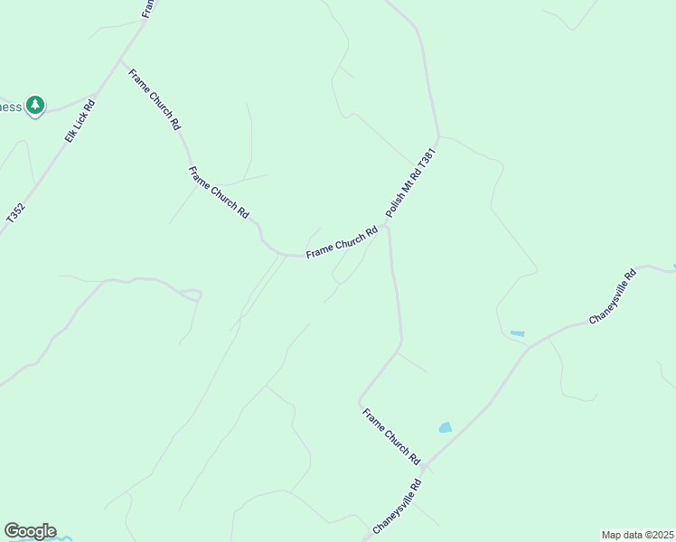 map of restaurants, bars, coffee shops, grocery stores, and more near 511 Frame Church Road in Clearville