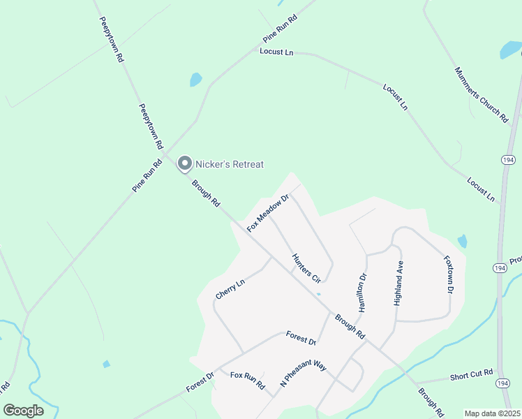 map of restaurants, bars, coffee shops, grocery stores, and more near 30 Fox Meadow Drive in Abbottstown