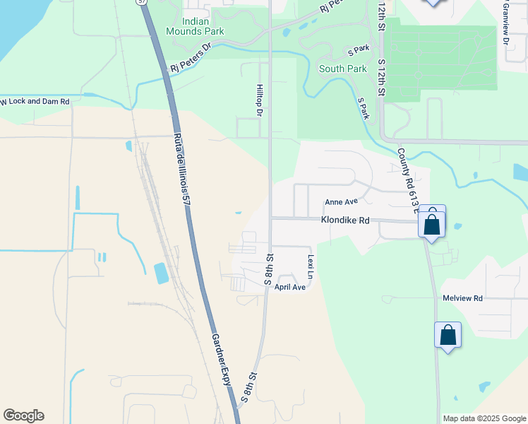 map of restaurants, bars, coffee shops, grocery stores, and more near 2332 South 8th Street in Quincy