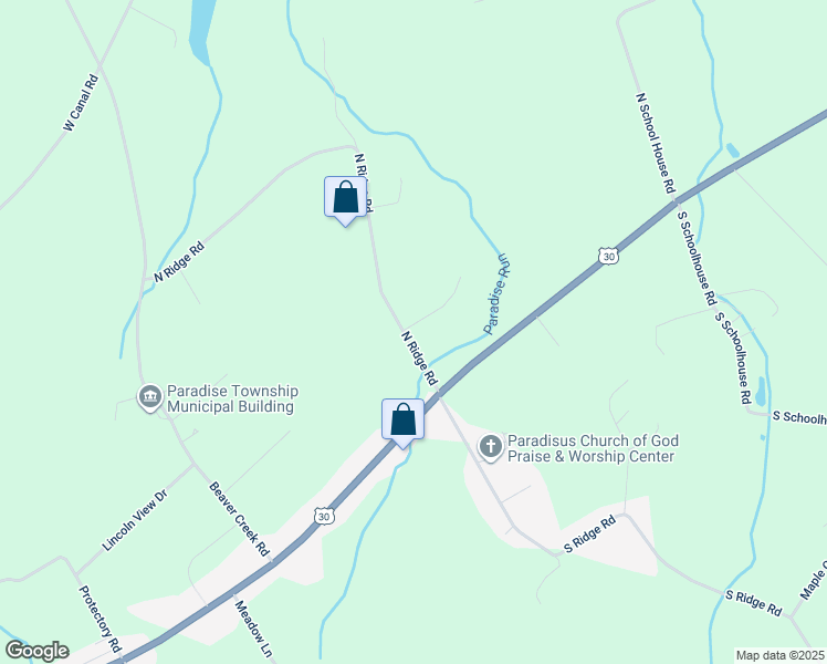 map of restaurants, bars, coffee shops, grocery stores, and more near 27 North Ridge Road in Thomasville