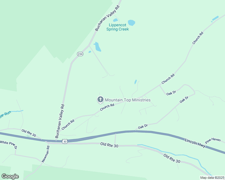 map of restaurants, bars, coffee shops, grocery stores, and more near 280 Church Road in Orrtanna