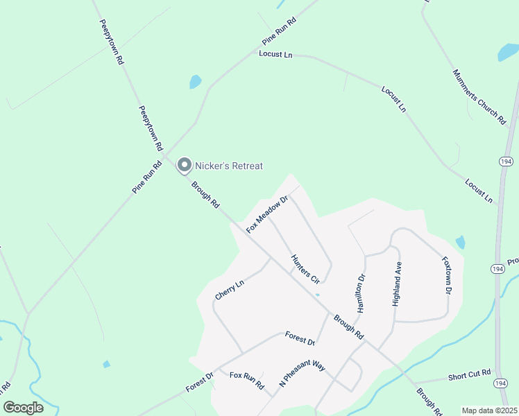 map of restaurants, bars, coffee shops, grocery stores, and more near 30 Fox Meadow Drive in Abbottstown