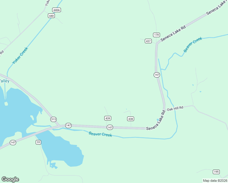 map of restaurants, bars, coffee shops, grocery stores, and more near 55385 Seneca Lake Road in Quaker City