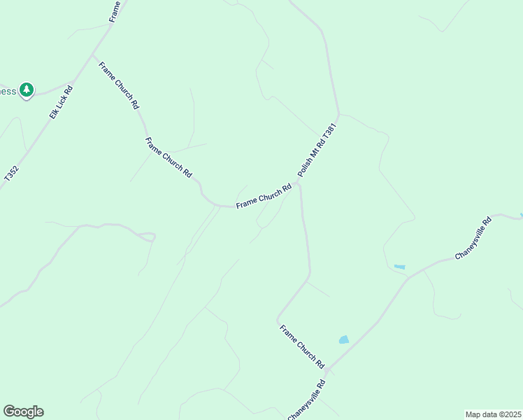 map of restaurants, bars, coffee shops, grocery stores, and more near 511 Frame Church Road in Clearville