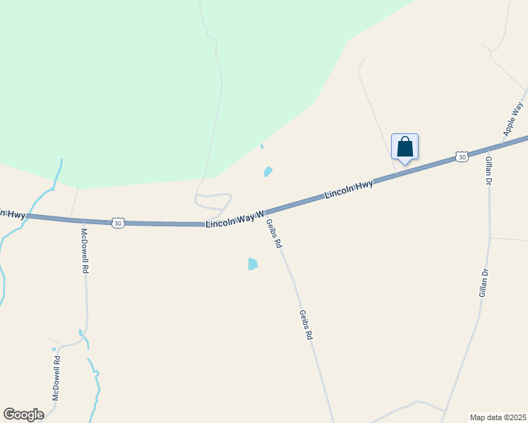 map of restaurants, bars, coffee shops, grocery stores, and more near 10111 Lincoln Way West in Saint Thomas