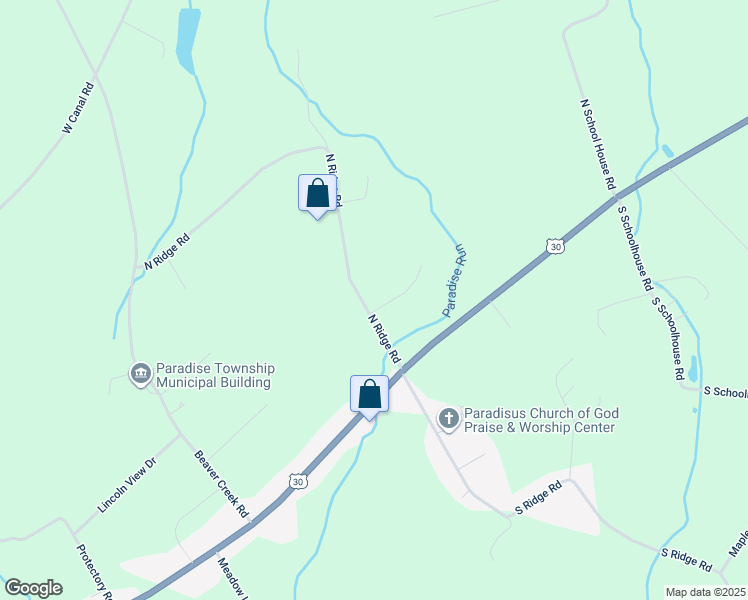 map of restaurants, bars, coffee shops, grocery stores, and more near 27 North Ridge Road in Thomasville