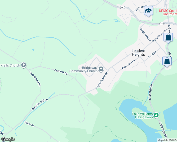 map of restaurants, bars, coffee shops, grocery stores, and more near 278 Amad Drive in York