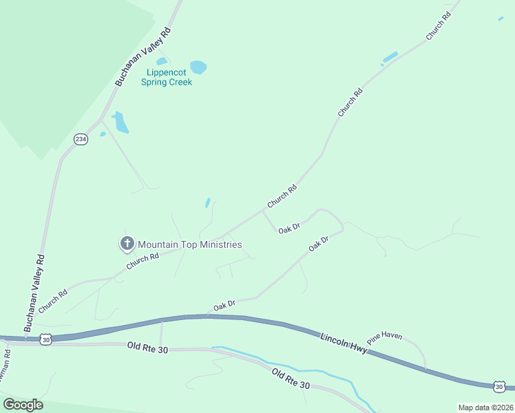 map of restaurants, bars, coffee shops, grocery stores, and more near 456 Church Road in Orrtanna