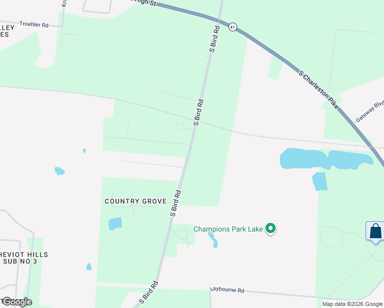 map of restaurants, bars, coffee shops, grocery stores, and more near 1212 South Bird Road in Springfield