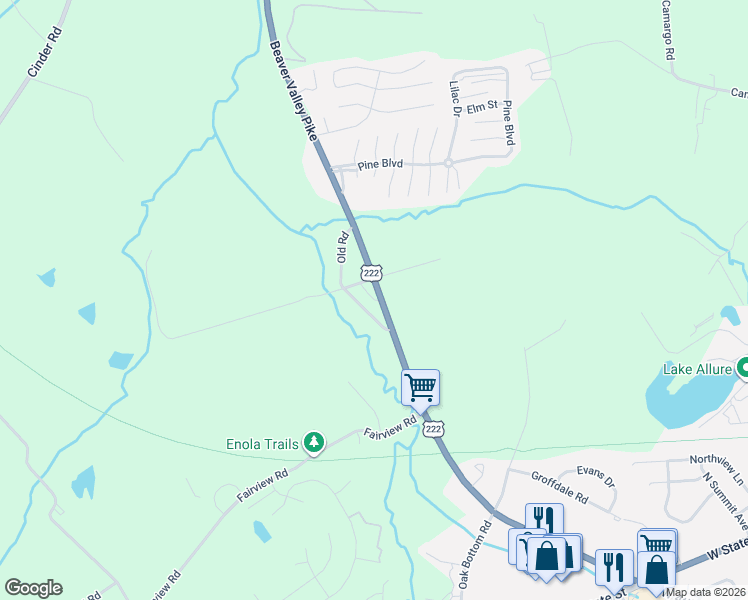 map of restaurants, bars, coffee shops, grocery stores, and more near 2380 Beaver Valley Pike in New Providence