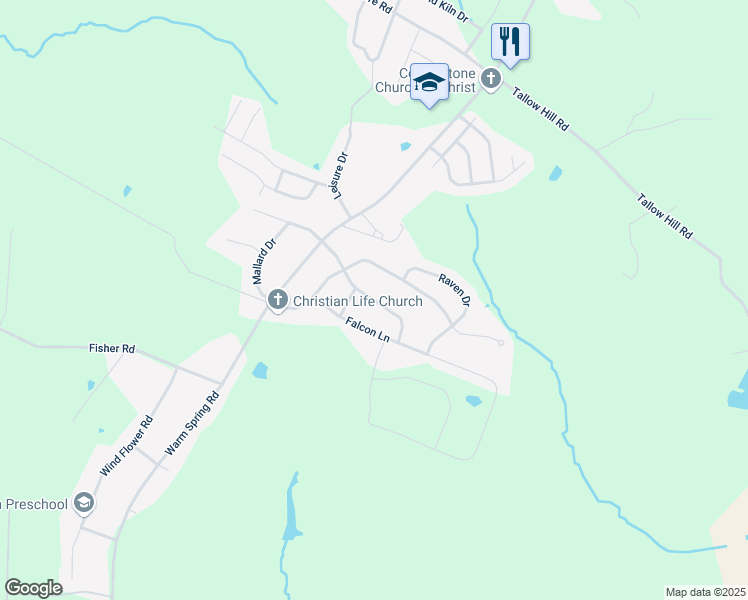 map of restaurants, bars, coffee shops, grocery stores, and more near 1827 Wood Duck Drive East in Chambersburg
