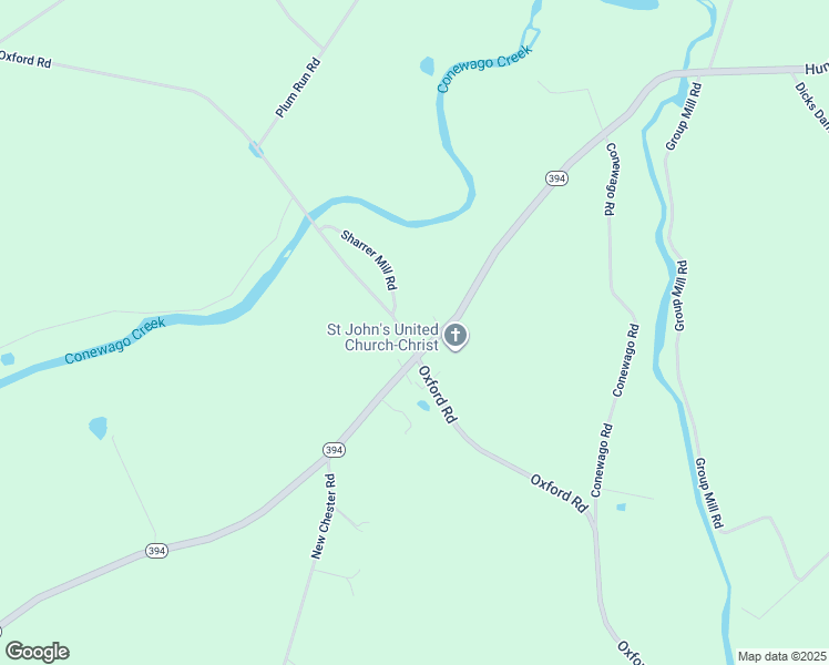 map of restaurants, bars, coffee shops, grocery stores, and more near 2045 Oxford Road in New Oxford