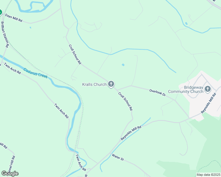 map of restaurants, bars, coffee shops, grocery stores, and more near 2490 Croll School Road in York