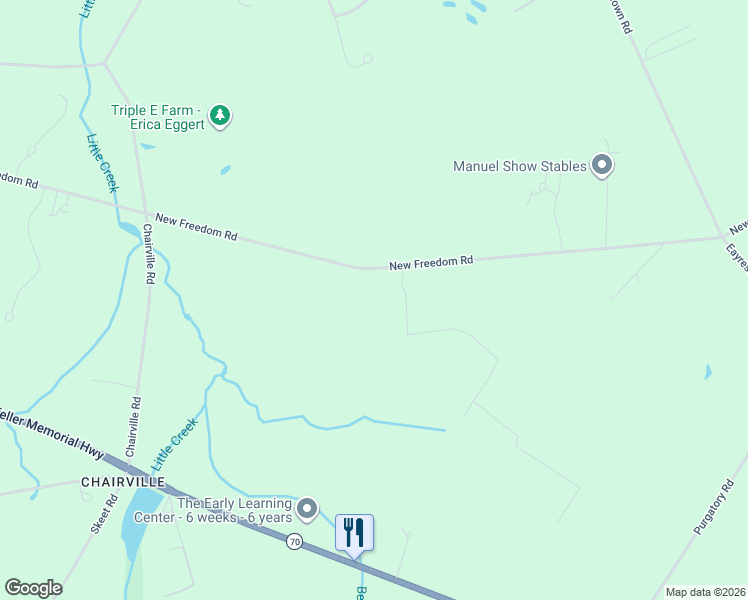 map of restaurants, bars, coffee shops, grocery stores, and more near 257 New Freedom Road in Southampton Township