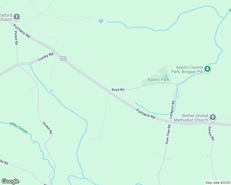 map of restaurants, bars, coffee shops, grocery stores, and more near 4570 Boyd Road in Brogue
