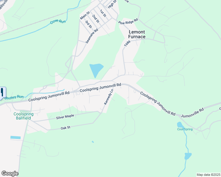 map of restaurants, bars, coffee shops, grocery stores, and more near 408 Coolspring Jumonvill Road in Hopwood