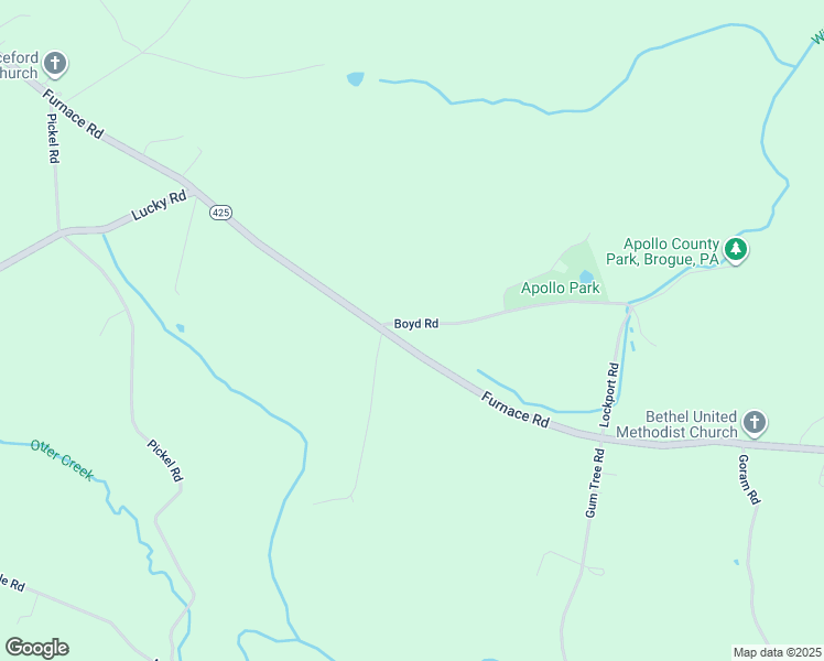 map of restaurants, bars, coffee shops, grocery stores, and more near 4570 Boyd Road in Brogue