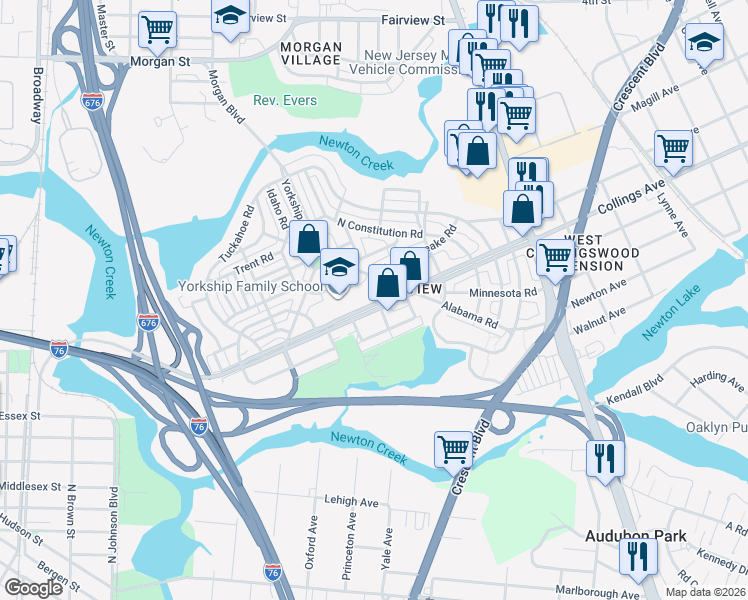 map of restaurants, bars, coffee shops, grocery stores, and more near in Camden