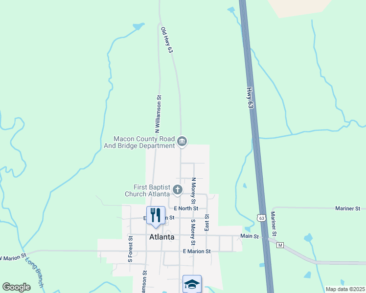 map of restaurants, bars, coffee shops, grocery stores, and more near 706 North Atterberry Street in Atlanta