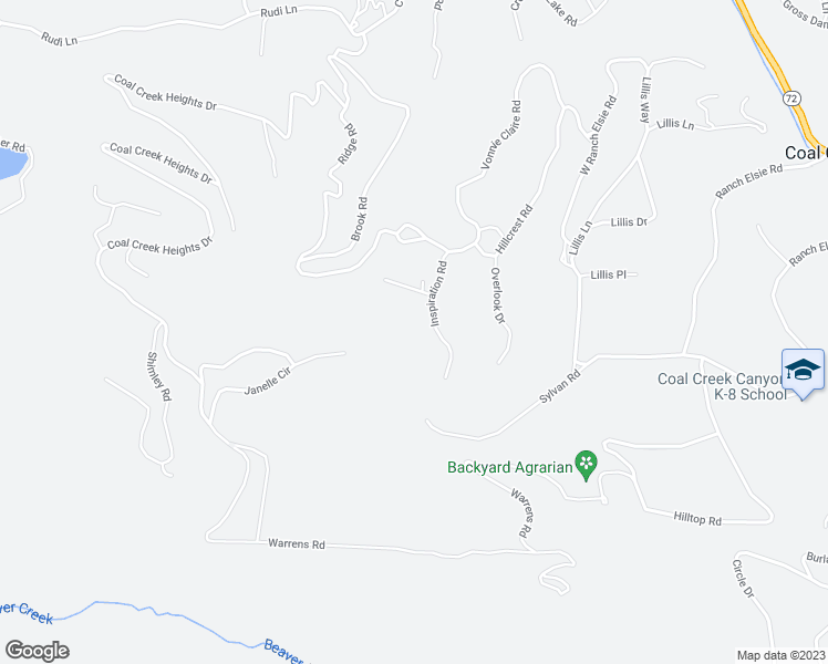 map of restaurants, bars, coffee shops, grocery stores, and more near 11541 Inspiration Road in Golden