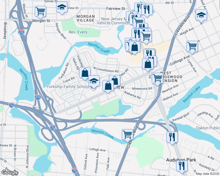 map of restaurants, bars, coffee shops, grocery stores, and more near in Camden