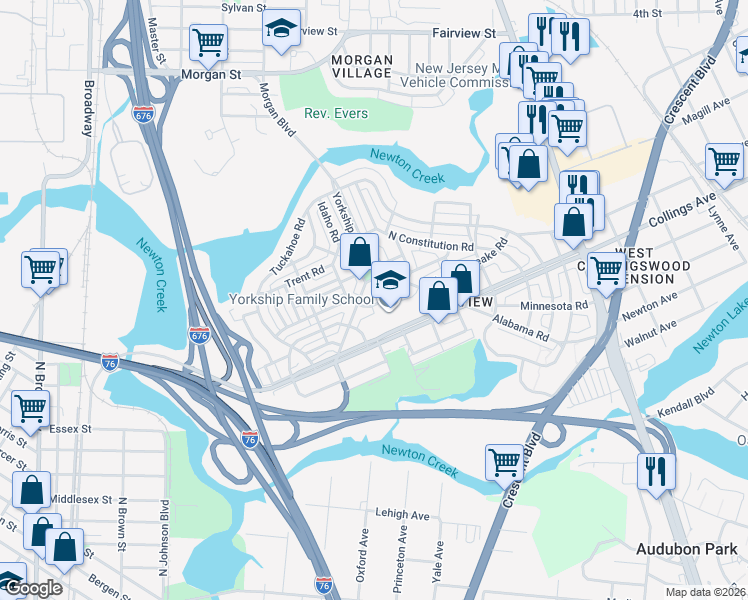 map of restaurants, bars, coffee shops, grocery stores, and more near 3066 Kearsarge Road in Camden