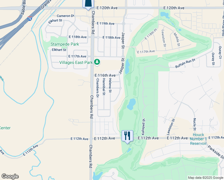 map of restaurants, bars, coffee shops, grocery stores, and more near 11545 Helena Street in Commerce City