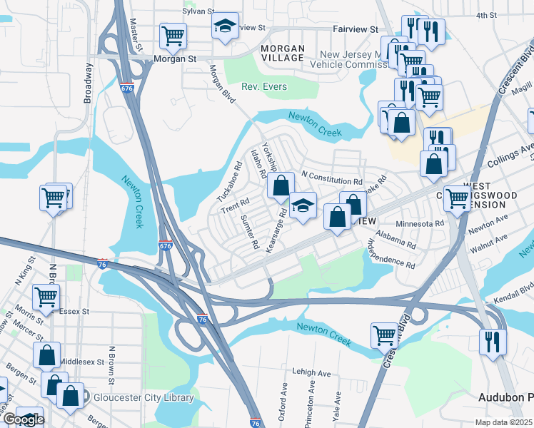 map of restaurants, bars, coffee shops, grocery stores, and more near in Camden