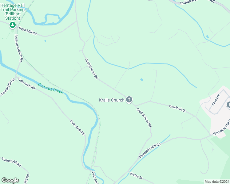 map of restaurants, bars, coffee shops, grocery stores, and more near 2478 Croll School Road in York