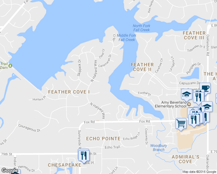 map of restaurants, bars, coffee shops, grocery stores, and more near 11020 Running Tide Court in Indianapolis