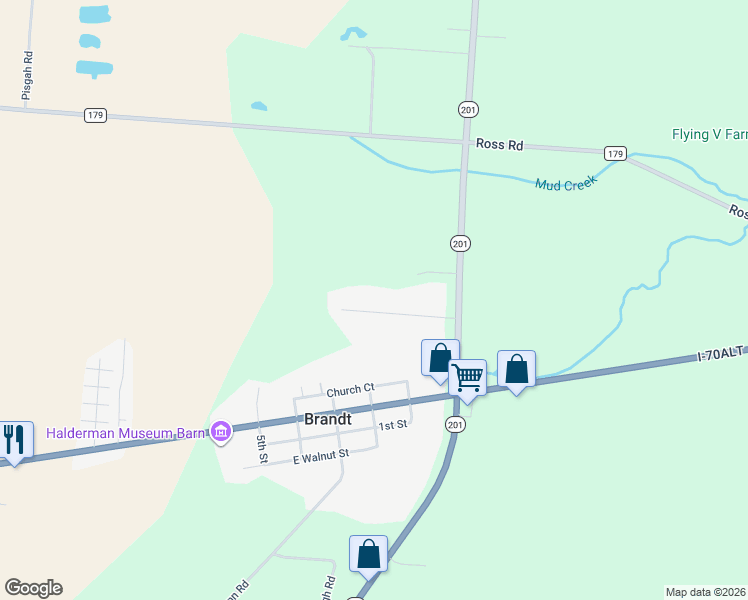map of restaurants, bars, coffee shops, grocery stores, and more near 6815 Wonder Way in Tipp City