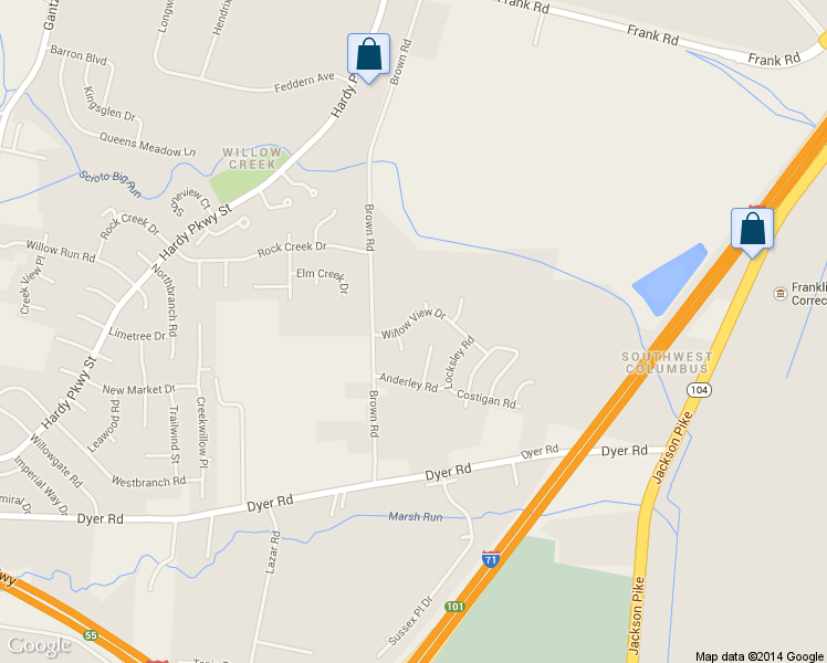 map of restaurants, bars, coffee shops, grocery stores, and more near 1535 Willow View Dr in Grove City