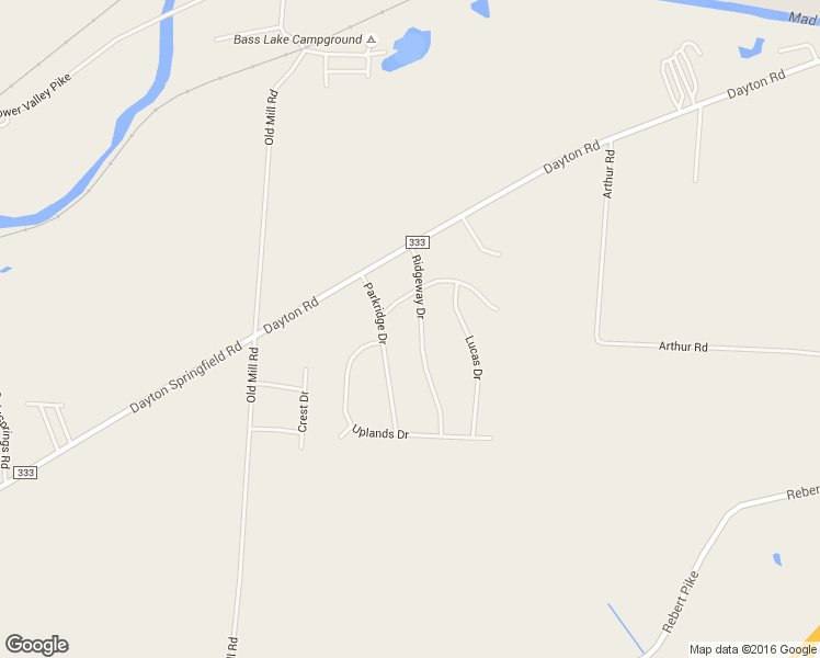 map of restaurants, bars, coffee shops, grocery stores, and more near 1491 Ridgeway Drive in Springfield