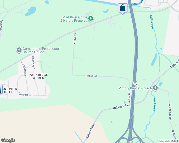 map of restaurants, bars, coffee shops, grocery stores, and more near 2718 Arthur Road in Springfield