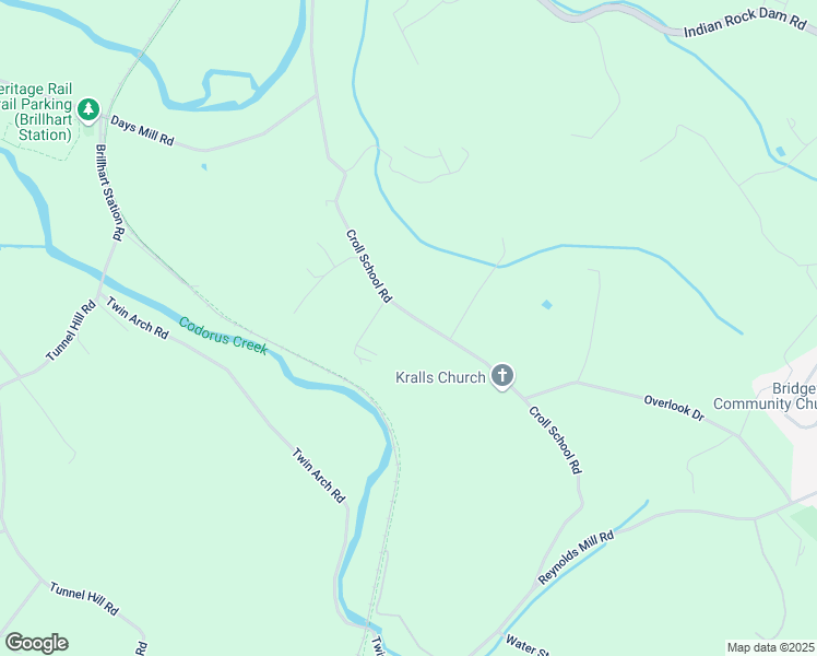 map of restaurants, bars, coffee shops, grocery stores, and more near 2468 Croll School Road in York