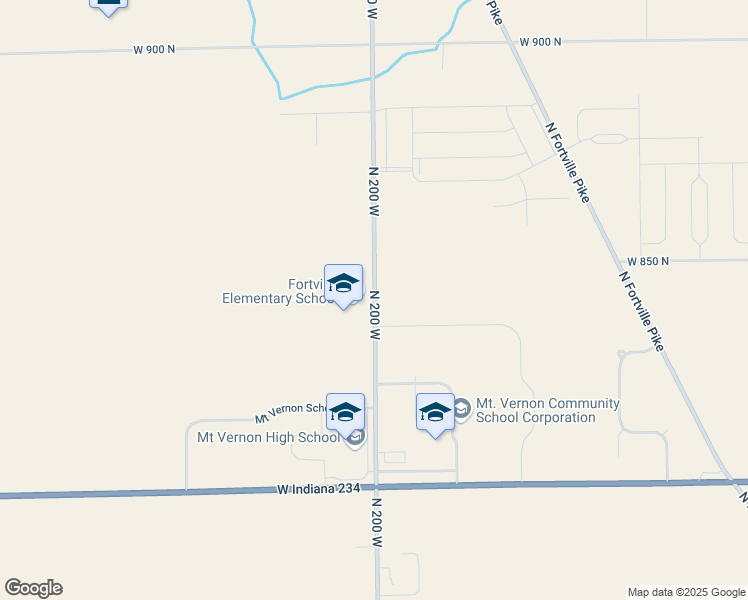 map of restaurants, bars, coffee shops, grocery stores, and more near 8414 North 200 West in Fortville