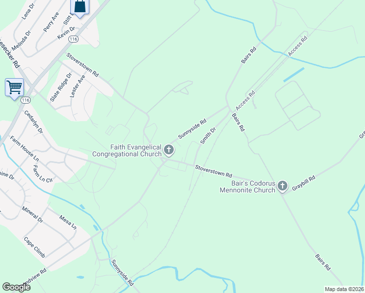 map of restaurants, bars, coffee shops, grocery stores, and more near 887 Stoverstown Road in York