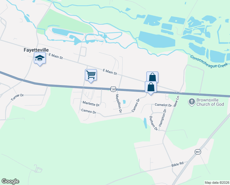 map of restaurants, bars, coffee shops, grocery stores, and more near 5603 Riviera Court in Fayetteville