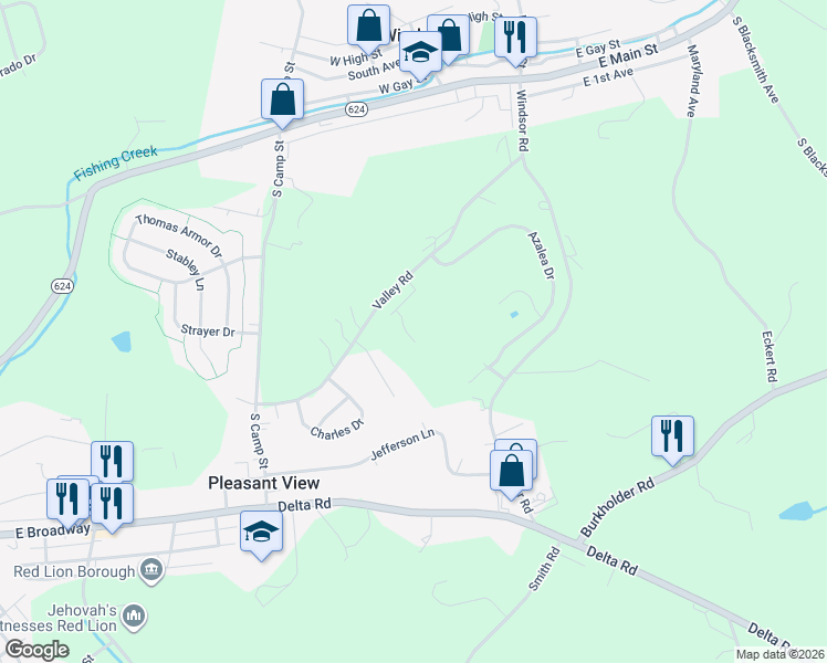 map of restaurants, bars, coffee shops, grocery stores, and more near 209 Konner Way in Windsor