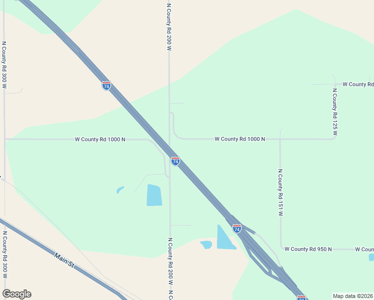 map of restaurants, bars, coffee shops, grocery stores, and more near 1889 West County Road 1000 North in Lizton