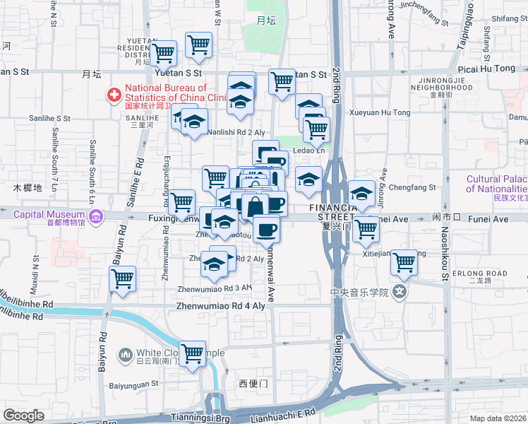 map of restaurants, bars, coffee shops, grocery stores, and more near in 